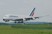 F-HPJD @ LFPG - Airbus A380-861, Landing Rwy 26L, Roissy Charles De Gaulle Airport (LFPG-CDG) - by Yves-Q
