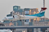 LX-LGE @ EGLC - Landing in the late afternoon sun. - by Graham Reeve