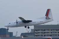 OO-VLI @ EGLC - Landing in the early evening twilight. - by Graham Reeve