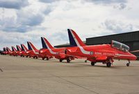 XX177 @ EGHH - Reds line up at Cobham - by John Coates