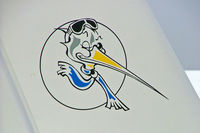 F-PMIT @ LFLV - Jabiru J400 [202] Vichy~F 08/07/2006. Showing tail art.