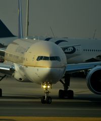 HZ-AK17 @ OEJN - after push back  and start taxi to the active - by Odai Ayyad