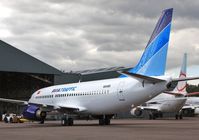 N554MS @ EGHH - Exits paintshop after respray - by John Coates