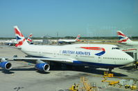 G-BNLL @ EGLL - Waiting to depart to Los Angeles... - by David Pauritsch
