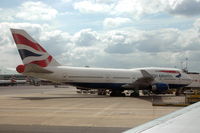 G-BNLU @ EGLL - British Airways 747-400 at the gate London Heathrow airport.