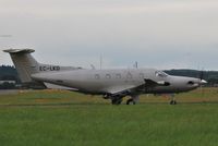 EC-LKD @ EGHH - Arriving to Pilatus Centre - by John Coates