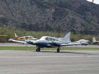 N34EE @ SZP - 1966 Piper PA-30 TWIN COMANCHE, two Lycoming IO-320s 160 Hp each, takeoff roll Rwy 04 - by Doug Robertson