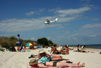 F-GTDM @ LFEQ - One of the advantages at Quiberon is that you can lie on the appropriately named 'Airport Beach' and watch the goings on. Brittany's own St. Maarten! - by Howard J Curtis