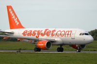 G-EZFG @ LFRB - Airbus A319-111, Taxiing to holding point Rwy 25L, Brest-Bretagne Airport (LFRB-BES) - by Yves-Q