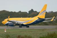 F-GZTD @ LFRB - Boeing 737-73V, Lining up prior take off Rwy 25L, Brest-Bretagne Airport (LFRB-BES) - by Yves-Q