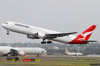 VH-OGG @ YSSY - away from 16R - by Bill Mallinson