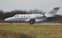 D-INCS @ EGFH - Visiting CitationJet  arriving on Runway 22. Operated by JK Jetkontor AG. Was N119CS to February 2005. - by Roger Winser