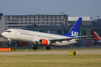LN-RPR @ EGCC - SAS Scandinavian Airlines - by Chris Hall