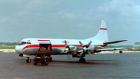 N284F @ FFO - Zantop Lockheed L-188C Electra N284F C/N 1104 Yr Mfg 1959 @ Wright Patterson AFB, OH June 1984 - by tconley