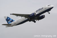 N580JB @ KSRQ - JetBlue Flight 164 (N580JB) Mo' Better Blue departs Sarasota-Bradenton International Airport enroute to John F Kennedy International Airport - by Donten Photography