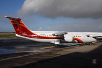 EI-RJS @ EINN - Cityjet RJ-85 rolled out after painting in the colours of Air Annobón - by Guinness