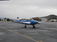 N8667H @ SZP - 1947 North American NAVION, Continental IO-520 285 Hp upgrade, taxi to Rwy 04 - by Doug Robertson