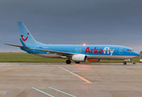 PH-TFC @ EGSH - Being pushed back from stand 6 on its way to the Air Livery hangar for spray into the Dreamliner livery....