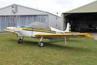 G-AYFF @ X5FB - Rollason Druine D-62B Condor, a resident at Fishburn Airfield UK, Mar 1st 2014. - by Malcolm Clarke