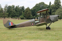 G-BLUZ @ X1WP - De Havilland DH-82B Queen Bee at The De Havilland Moth Club's 28th International Moth Rally at Woburn Abbey. August 2013. - by Malcolm Clarke