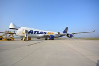 N476MC @ LOWG - B-747F from AtlasAir unloading planes for RedBull AirRace at LOWG - by Paul H