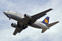 D-ABIS @ EGLL - Boeing 737-530 [24942] (Lufthansa) Home~G 29/07/2006. Sporting football design on the nose for FIFA World Cup 2006