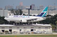C-GWBJ @ FLL - West Jet 737-700 - by Florida Metal