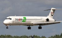 YR-HBE @ EGHH - Medallion Air with Trawel Fly titles - by John Coates