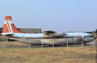 G-BEPS @ STN - SC-5 Belfast of Heavylift as based at Stansted in the Summer of 1979. - by Peter Nicholson