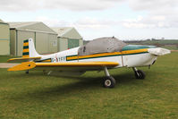 G-AYFF @ X5FB - Rollason Druine D-62B Condor, a resident at Fishburn Airfield UK, march 2014. - by Malcolm Clarke