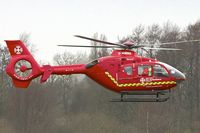G-NWAE @ EGCB - 2003 Eurocopter EC-135T-2, c/n: 0312 at City of Manchester Airport - by Terry Fletcher