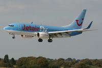 OO-JAS @ LFRB - Boeing 737-7K5, On final rwy 25L, Brest-Guipavas Regional Airport (LFRB-BES) - by Yves-Q