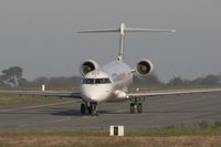 F-GRZB @ LFRB - Canadair Regional Jet CRJ-702, Taxiing to boarding area, Brest-Guipavas Airport (LFRB-BES) - by Yves-Q