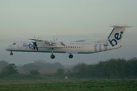 G-JECN @ LFRB - De Havilland Canada DHC-8-402Q Dash 8, On final rwy 25L, Brest-Guipavas Airport (LFRB-BES) - by Yves-Q