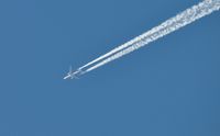 N755AN @ EGFH - B772 of American Airlines flying west over Swansea Airport at 38000 feet. - by Roger Winser