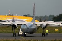 OO-VLJ @ LFRB - Fokker 50, Push back after boarding, Brest-Guipavas Airport (LFRB-BES) - by Yves-Q