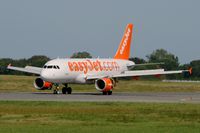 G-EZFU @ LFRB - Airbus A319-111, Reverse thrust landing rwy 25L, Brest-Guipavas Airport (LFRB-BES) - by Yves-Q