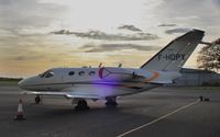 F-HDPY @ EGHH - Dusk at CSE - by John Coates