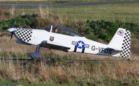 G-VFDS @ EGFH - Resident RV-8 (Raven 2) in the recently formed Team Raven formation aerobatic display team markings. - by Roger Winser