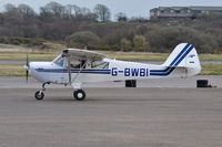 G-BWBI @ EGFH - Resident Taylorcaft F22A. The only example on the UK register. Previously registered N22UK. - by Roger Winser