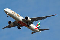 A6-ECX @ EGLL - Boeing 777-31HER [38982] (Emirates Airlines) Home~05/03/2010 On approach 27R. - by Ray Barber