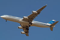 9K-ANB @ EGLL - Airbus A340-313 [090] ( Kuwait Airways (KU / KAC) Home~G 03/05/2013 On approach 27R.
