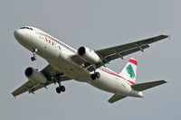 F-OMRN @ EGLL - Airbus A320-232 [4339] (Middle East Airlines) Home~G 08/10/2013. On approach 27R. - by Ray Barber