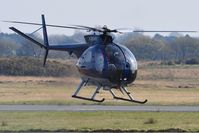 N239MY @ EGFH - Visiting Cayuse departing after taking on fuel. A former US Army Light Observation helicopter 68-17172. - by Roger Winser