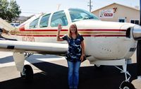 N5478D @ HMT - Bambi in front of 78D and her Hanger One Cafe at Hemet-Ryan - by Larry Van Dam