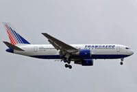 EI-DBW @ EGLL - Boeing 767-201ER [23899] (Transaero Airlines) Home~G 23/08/2012. On approach 27L