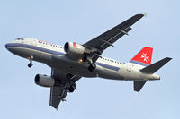 9H-AEJ @ EGLL - Airbus A319-111 [2186] (Air Malta) Home~G 03/02/2011. On approach 27R.