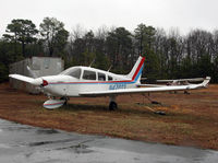 N47603 @ KMIV - This 1977-build Archer II headed a lineup of older airframes in a remote corner at Millville Municipal. - by Daniel L. Berek