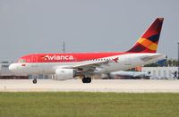 N592EL @ MIA - Avianca A318 - by Florida Metal
