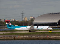 LX-LGF @ EGLC - Preparing to depart from London City Airport. - by Jonathan Allen